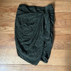 Size 0 Dark Olive Green Wrap Skirt
